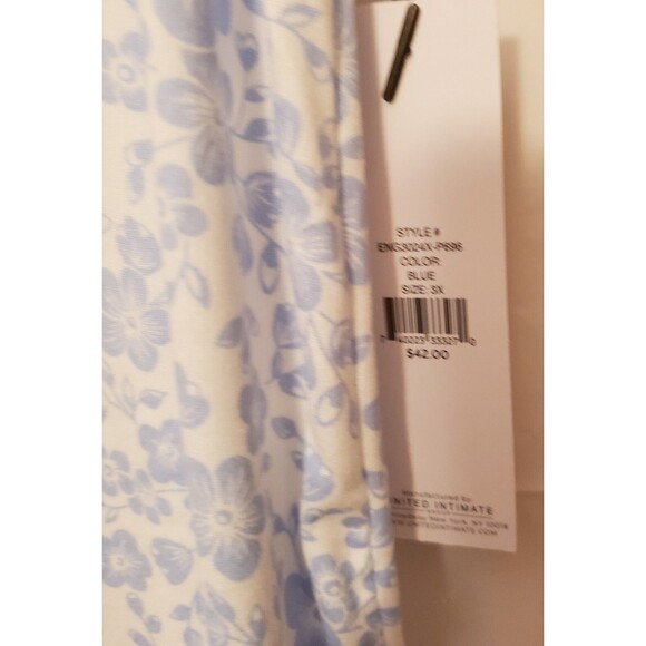 Elizabeth & Nicole Women’s Very Soft Sleepwear PJs Blue Floral Lace Size 2XL NWT - Picture 7 of 12